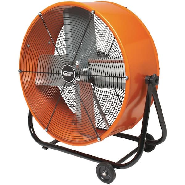 Commercial Electric 24 in. Heavy Duty 2-Speed Drive Tilt Drum Fan BF24TFCE - The Home