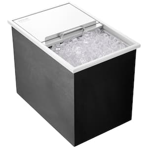Drop in Ice Chest 27 in. L x 18 in. W x 21 in. H Stainless Steel Ice Cooler Commercial Ice Bin with Cover 40.9 qt.