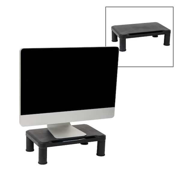 Mind Reader Small Monitor Stand Riser for Monitors and Laptops, Black  (2-Pack) 2SMPLMON-BLK - The Home Depot