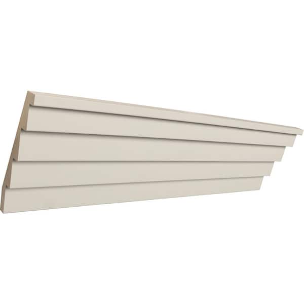 . 75 in. D x 5.5 in. W x 48 in. L Primed Poplar Wood Sawtooth Crown Moulding