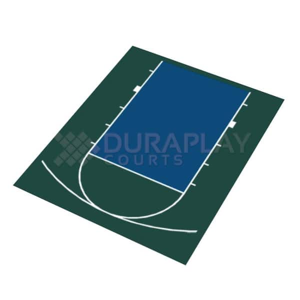 DuraPlay 20 ft. 5 in. x 24 ft. 7 in. Half Court Basketball Kit