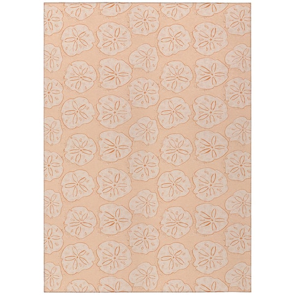 Addison Rugs Surfside Orange 10 ft. x 14 ft. Geometric Indoor/Outdoor Area Rug