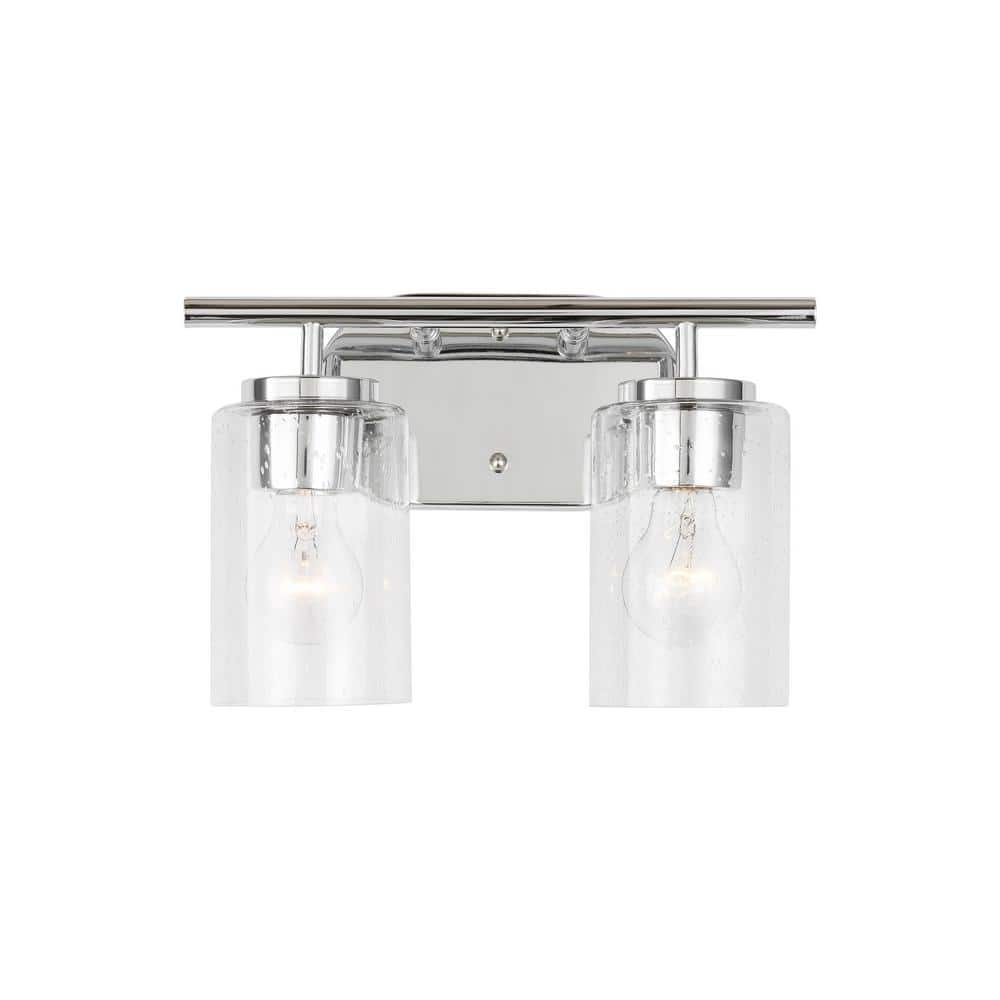 Generation Lighting Oslo 12.5 in. 2-Light Chrome Contemporary ...