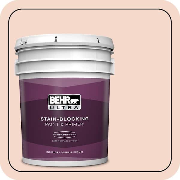 BEHR ULTRA 5 gal. #M190-1 Pink Sea Salt Extra Durable Eggshell Enamel Interior Paint & Primer