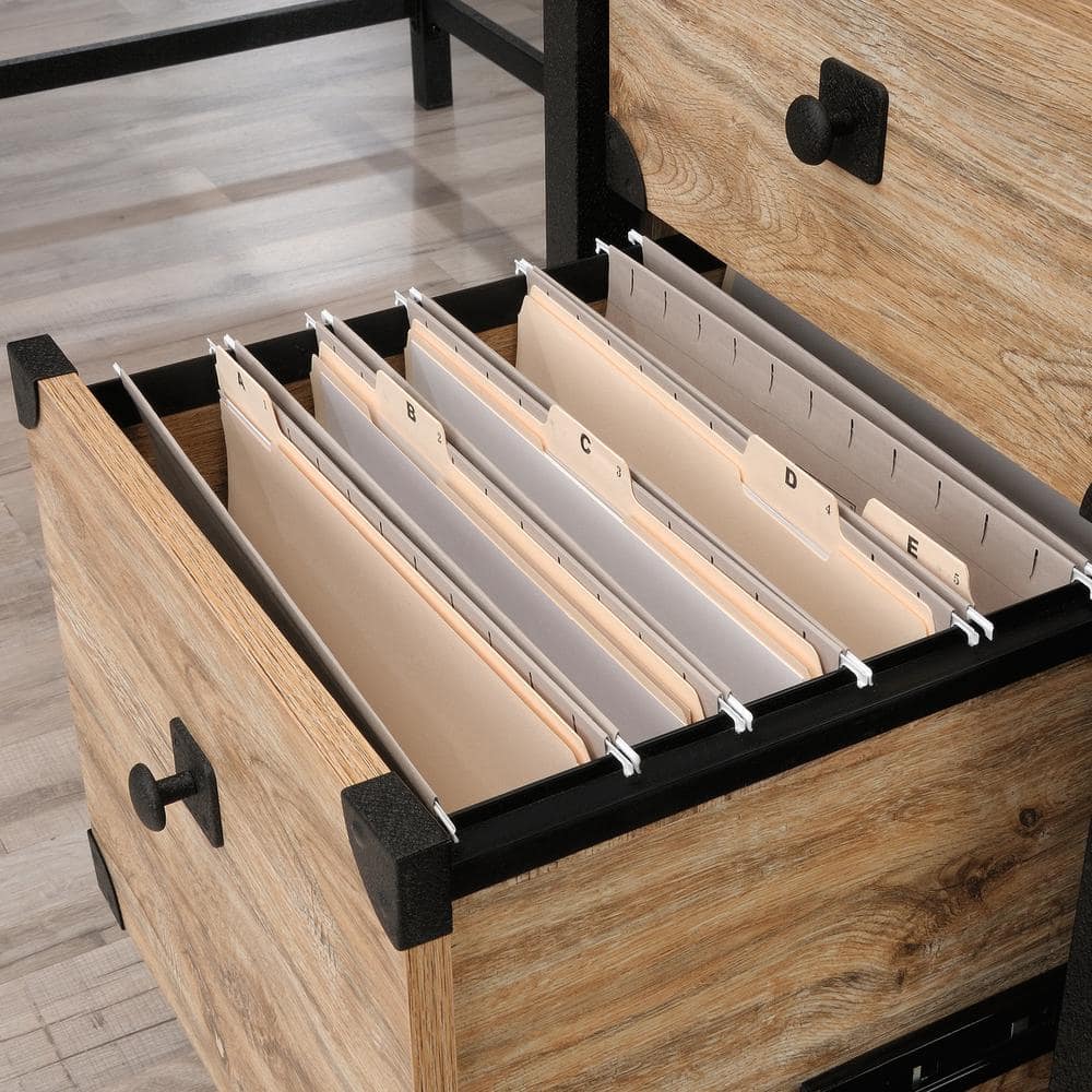 Milled Mesquite L-Shaped Corner Computer Desk with Drawer