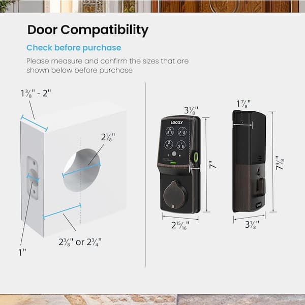 Secure Pro Deadbolt Edition Wi-Fi Smart Lock with Fingerprint Access & Touchscreen (Venetian Bronze)