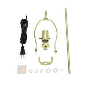 Commercial Electric Brass DIY Make-a-Lamp Bottle Adaptor Kit 81575 - The  Home Depot