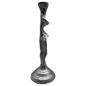 Silver 13.5 in. x 4 in. Decorative Modern Metal Candle Holder