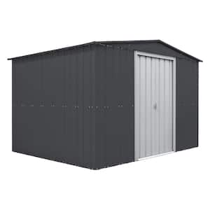 Do-it Yourself Gable 10 ft. W x 8 ft. D Metal Outdoor Storage Shed with Double Sliding Doors 80 sq. ft.