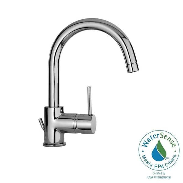Elba Single Hole 1-Handle Low-Arc Bathroom Faucet in Chrome