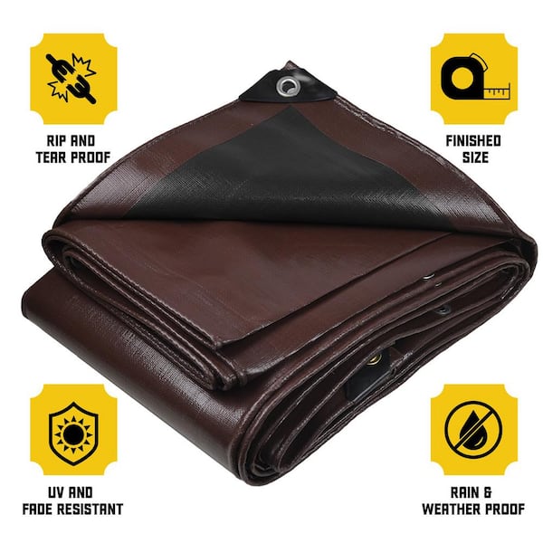 M*u様 オールドマウンテン シェラカップ 銅 Tarp to Tarp ケース CORE TARPS 20 ft. x 30 ft. Brown/Black 20 Mil Heavy Duty