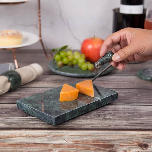 Green Marble Cheese Slicer With Stainless Wire – Marblic