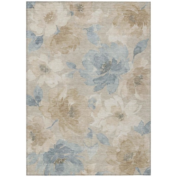 Chantille Machine Washable Indoor/Outdoor Abstract ACN3014 Linen 10 ft. x 14 ft. Area Rug