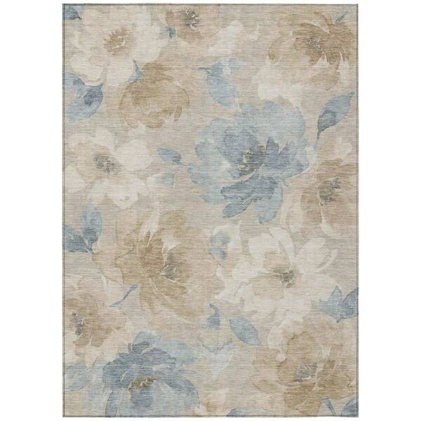 Chantille Machine Washable Indoor/Outdoor Abstract ACN3014 Linen 5 ft. x 7 ft. 6 in. Area Rug