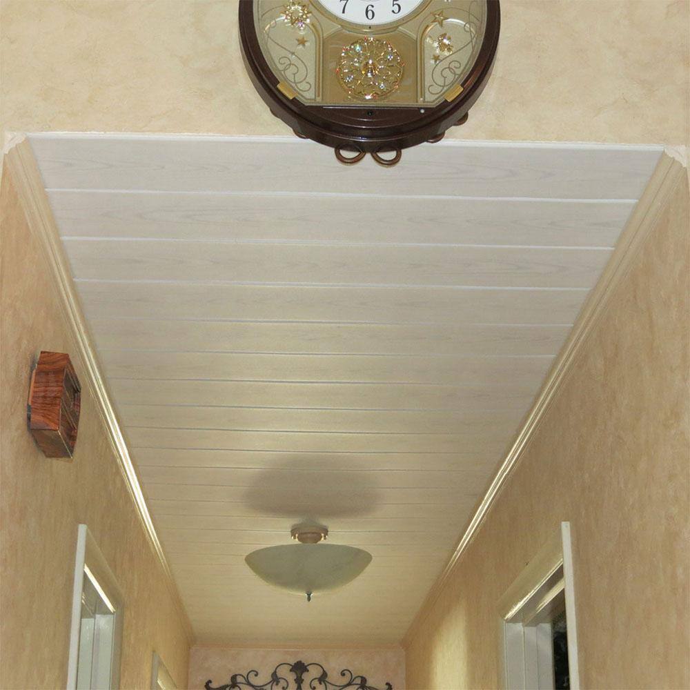 Country White Foam Wood Ceiling Planks 39" x 6"
