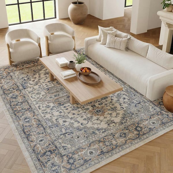 【Kyne】新品未使用 Rug by Miyoshi Rug ON AIR Nourison Concerto Ivory/Grey 9 ft. x 12 ft. Persian Modern