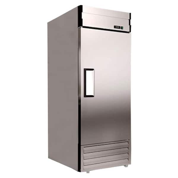 Anqtovp 27 in. 23 cu. ft. Dynamic Stainless Steel Reach-in Commercial Refrigerator with Digital Thermostat, LED & 3Shelves
