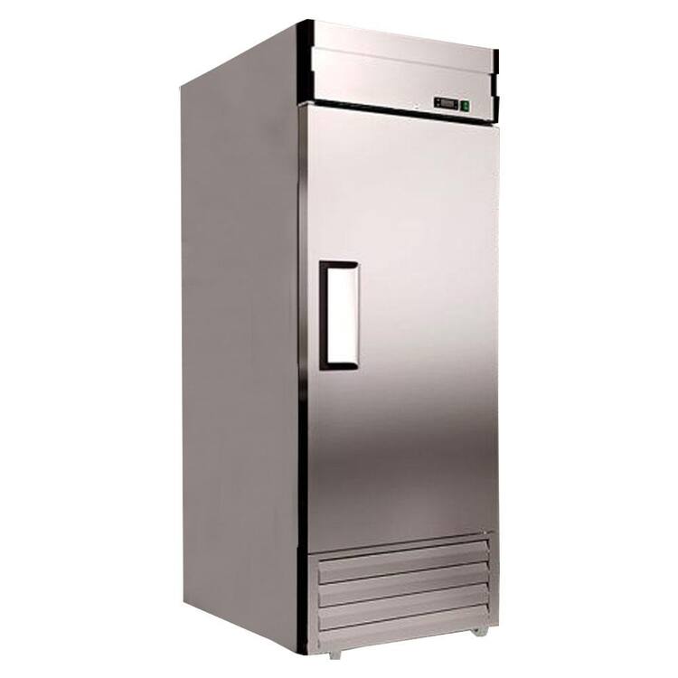 Anqtovp 27 in. 23 cu. ft. Dynamic Stainless Steel Reach-in Commercial Refrigerator with Digital Thermostat, LED & 3Shelves