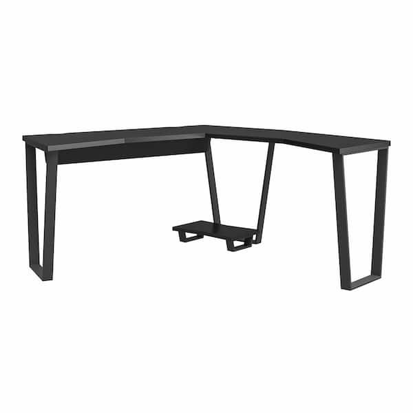 NTENSE Genesis 71.06 in L-Shaped Black Gaming Desk with CPU Stand