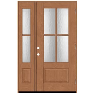 Regency 51 in. x 80 in. 3/4 Lite 4SDL Oasis Deco Glass LHOS Prefinish AutumnWht Fiberglass Prehung Front Door 112 in. SL