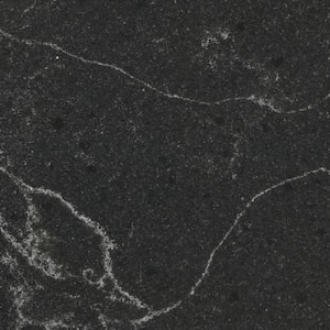 3 in. L x 3 in. D Quartz Countertop Sample in Carbo with Brushed Finish
