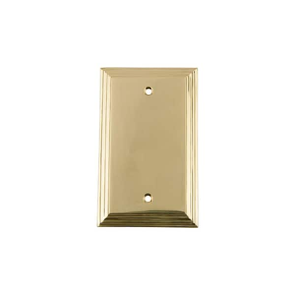 Nostalgic Warehouse Brass No Gang Blank Plate Wall Plate (1-Pack)