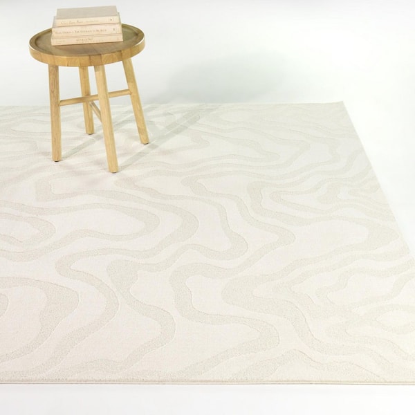 Varga Cream 7 ft. 10 in. x 10 ft. Modern Area Rug