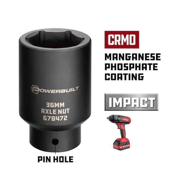 Alltrade 1/2 in. Drive 36 mm 6-Point Axle Nut Standard Socket