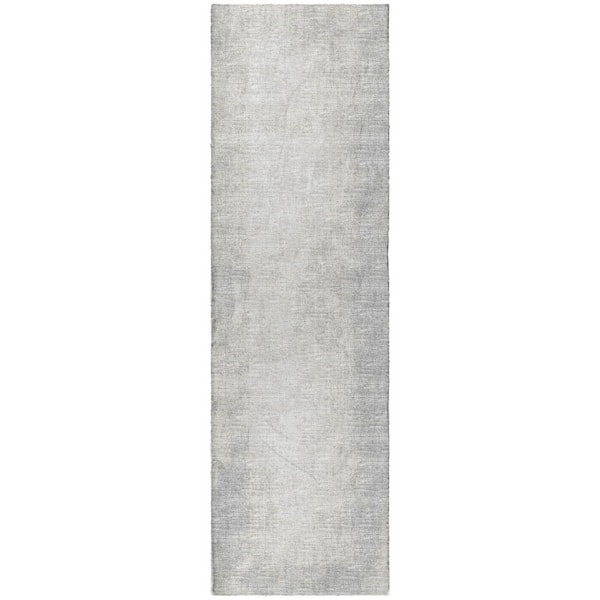 Dream Shag Premium Machine Washable Abstract ADS34 Gray 2 ft. x 7 ft. Runner Rug