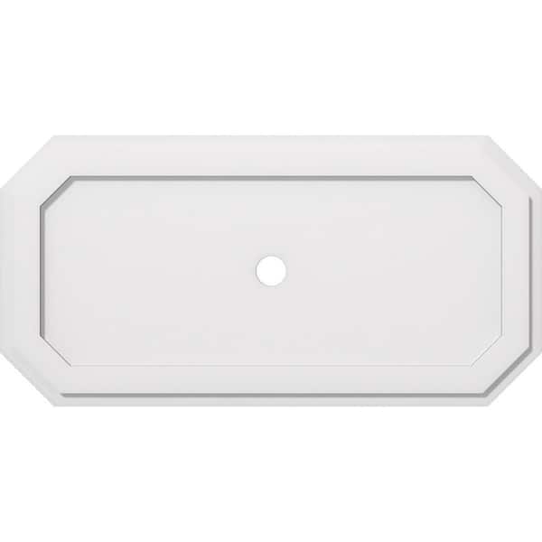 Ekena Millwork 36 in. W x 18 in. H x 2 in. ID x 1 in. P Emerald Architectural Grade PVC Contemporary Ceiling Medallion