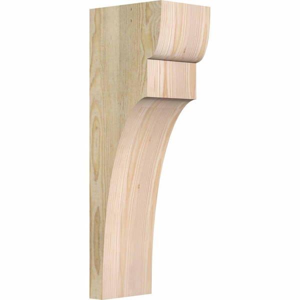 Ekena Millwork 6 in. x 8 in. x 24 in. Douglas Fir Yorktown Rough Sawn Corbel