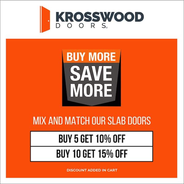 Rustic Knotty Alder 1-Lite Wood Stainable Interior Door Slab
