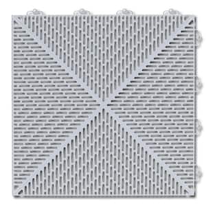 Soft 1.24 ft. x 1.24 ft. Polyethylene Interlocking Deck Tiles in Shadow Gray 35-per case/53.8 sq. ft.