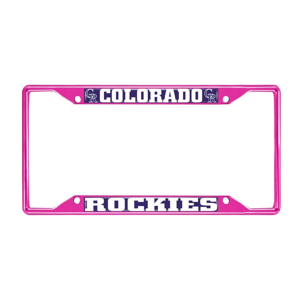 Universal Fit MLB - Colorado Rockies License Plate Frame - Pink price history on PriceWatchPro