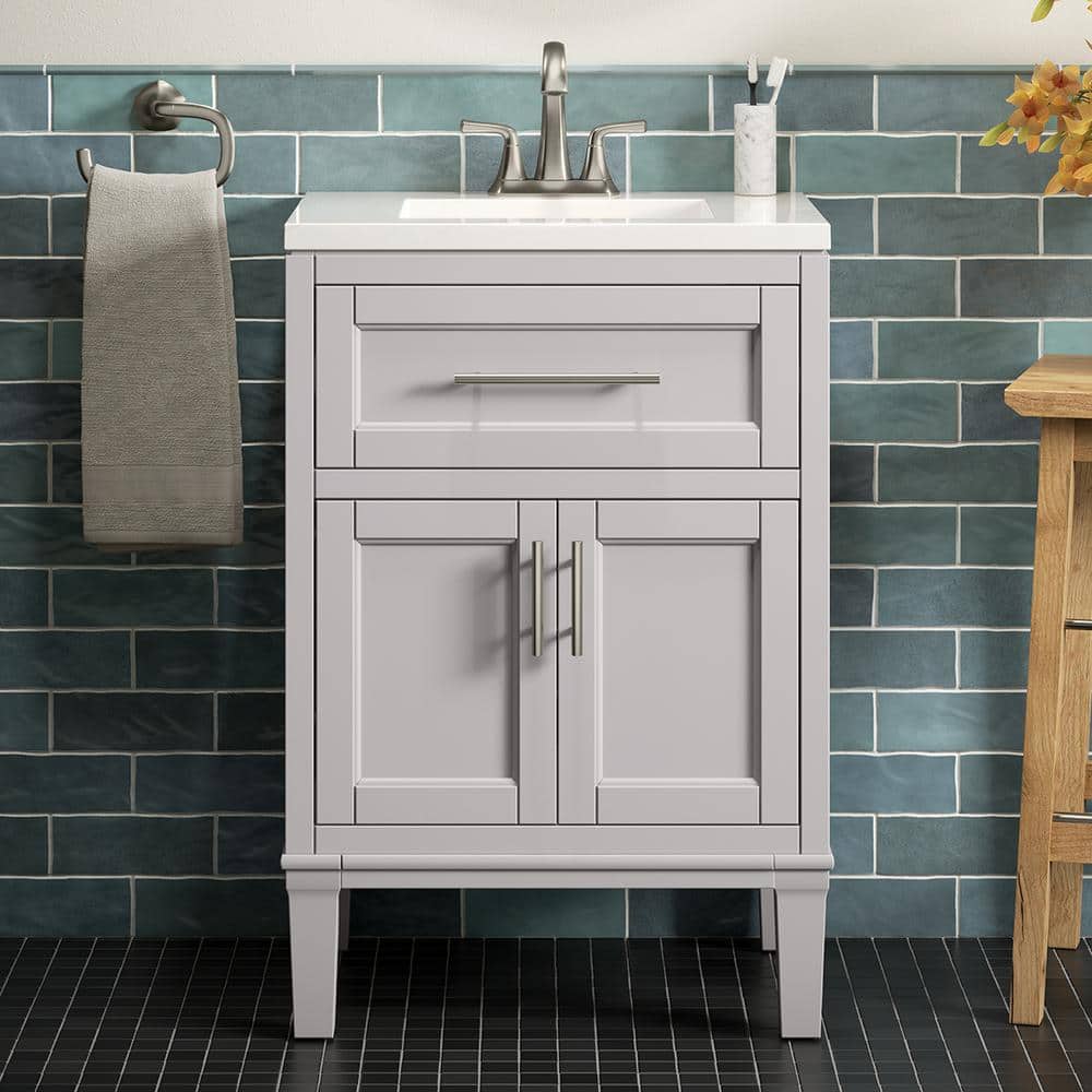 KOHLER Chesil 24 in. W x 19.2 in. D x 36.1 in. H Single Sink