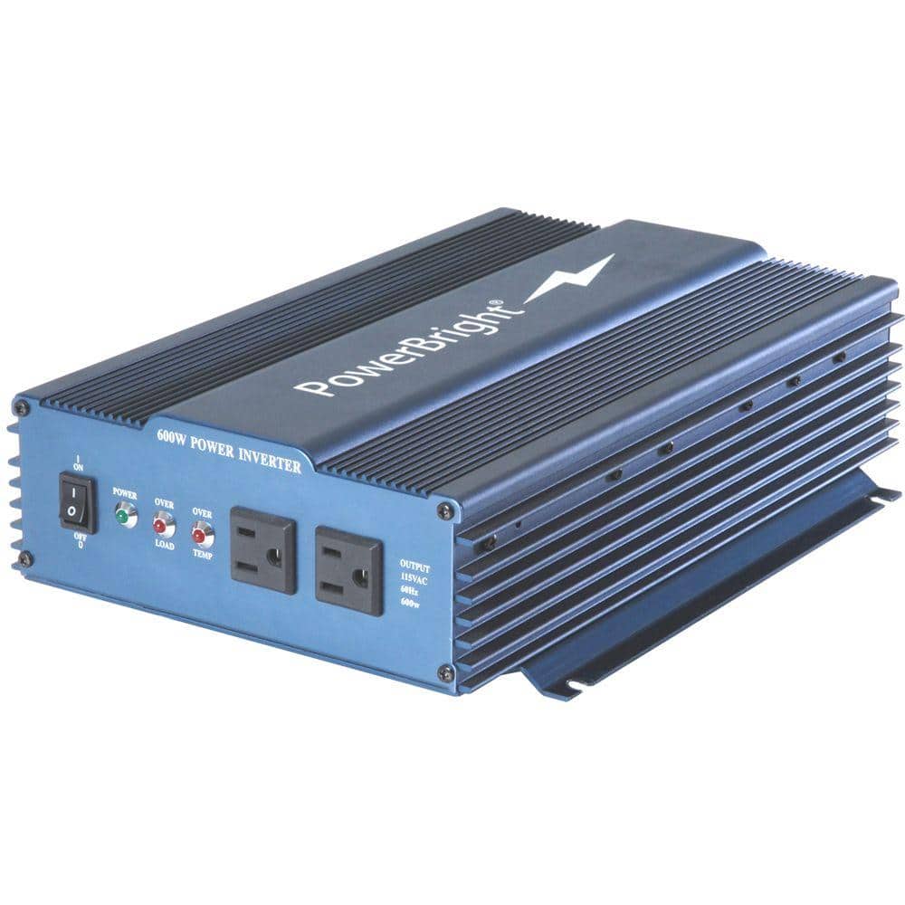 Power Bright Aps600-12 Pure Sine Power Inverter 600 Watt Continuous / 1000 Watt Peak 12