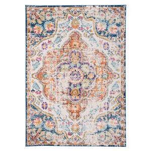 Distressed Vintage Bohemian Multi 6 ft. 6 in. x 9 ft. Area Rug