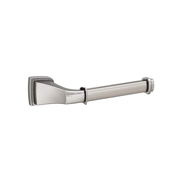 Amerock Revitalize 7-7/8 in. (200 mm) L Single Post Toilet Paper Holder in Brushed Nickel