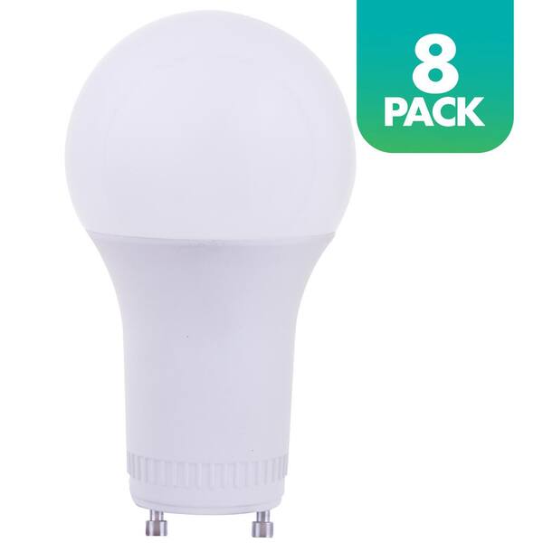 AM CONSERVATION 75-Watt Equivalent A19 Dimmable LED Light Bulb with GU24  Base, 3000K Warm White (8-Pack) L12A19DGU2430K-8 - The Home Depot