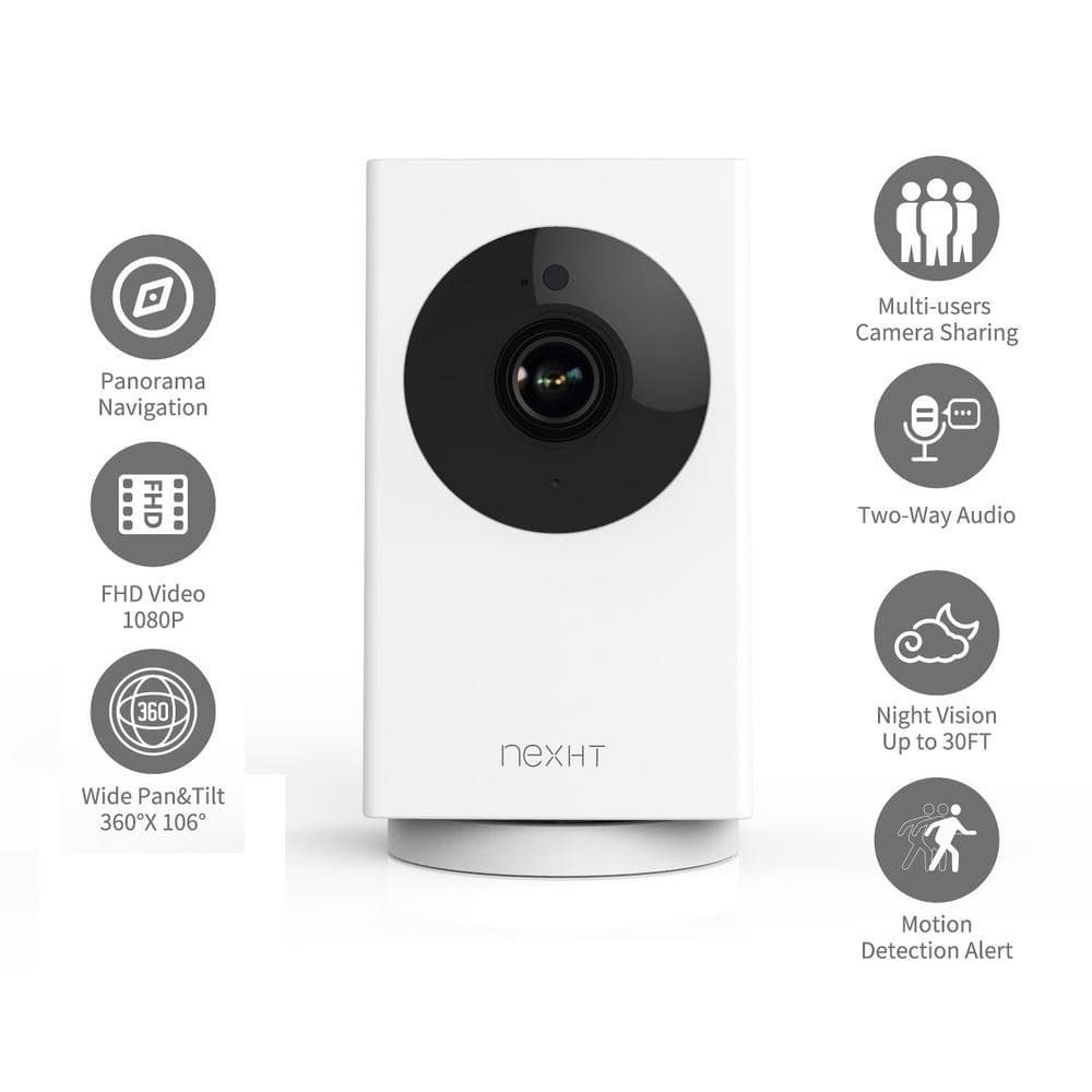 Compatible with Alexa & The Google Assistant YEGOOD 1080p HD Indoor Wireless Smart Home Camera with Night Vision 2-Way Audio Person Detection 
