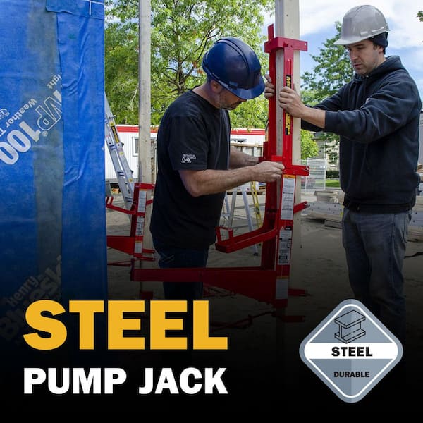 MetalTech Steel Pump Jack Scaffolding System with Workbench, Brace