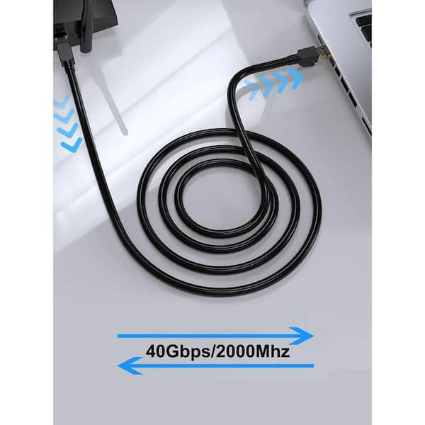 Nippon Labs Cable De Red LAN De Internet RJ45 Cat8 RJ45 De 10 Pies, Interiorexterior, 24 AWG Blindado De 40 Gbps 2000 Mhz Resistente A La