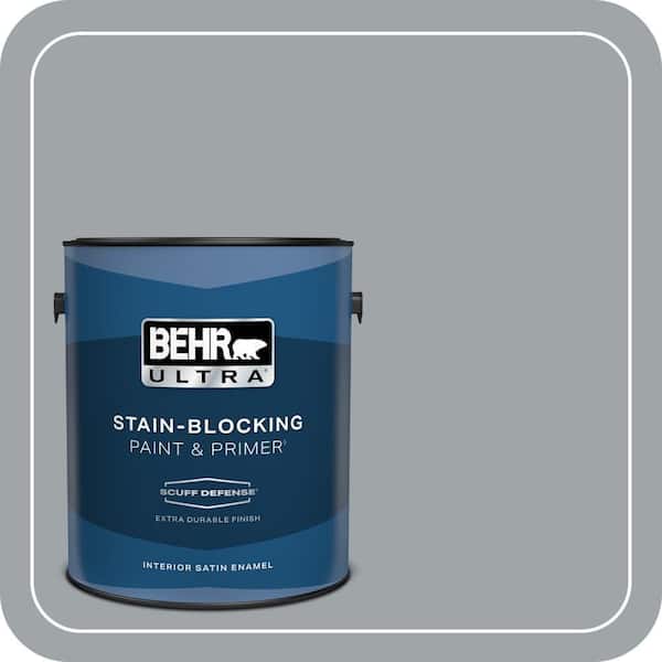 BEHR ULTRA 1 gal. #ECC-33-1 Iron Wood Extra Durable Satin Enamel Interior Paint & Primer