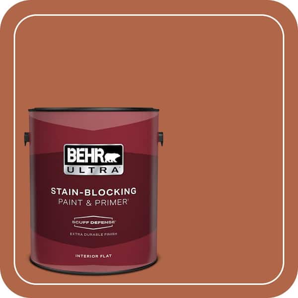 BEHR ULTRA 1 gal. #M200-7 Rusty Gate Extra Durable Flat Interior Paint & Primer