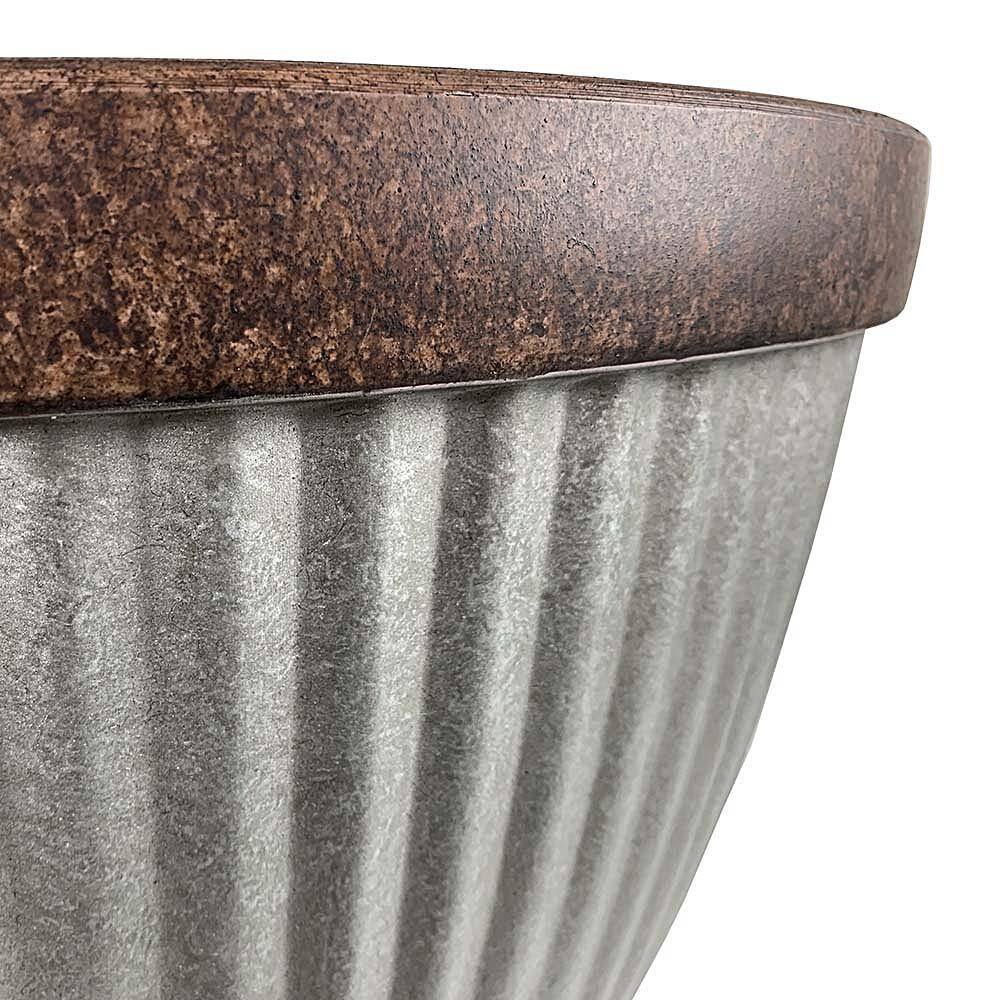 Westlake 20.5" Rustic Brown Resin Outdoor Planter