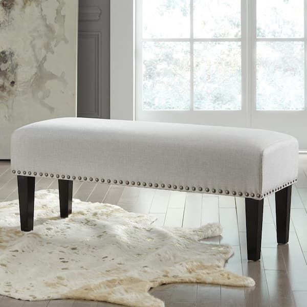 fabric accent bench