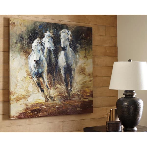 Signature DESIGN BY ASHLEY Odero Unframed Animal Art Print Wall Art 48 in. x 48 in.