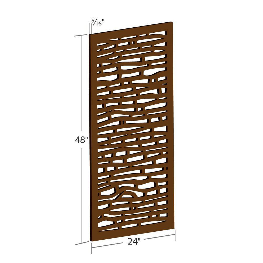 Fiji 48" Brown Recycled Polymer Decorative Screen Panel
