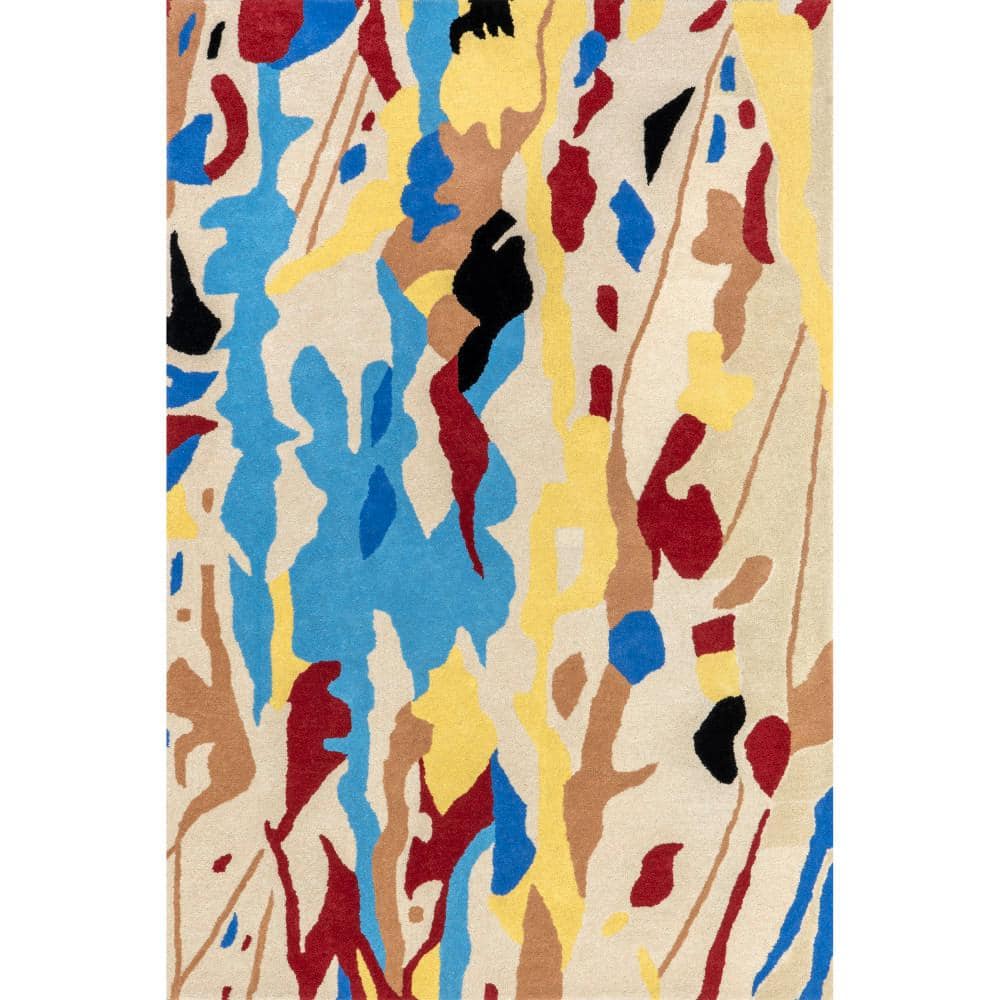 RUGS USA Prabal Gurung Gramercy Abstract Wool Multi 4 ft. x 6 ft