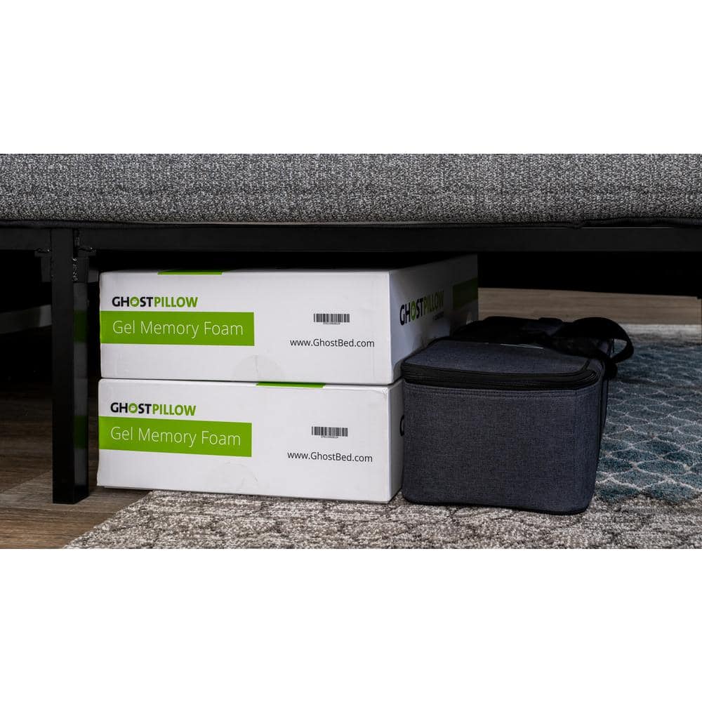 King Size Black Metal Mattress Foundation with Quick Snap Assembly